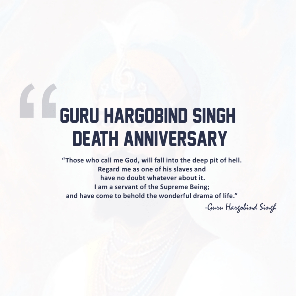Guru Hargobind Singh Death Anniversary: 19 March | Download Poster and Hd images Free 32 guru hargobind singh Death Anniversary Social Media Post Download